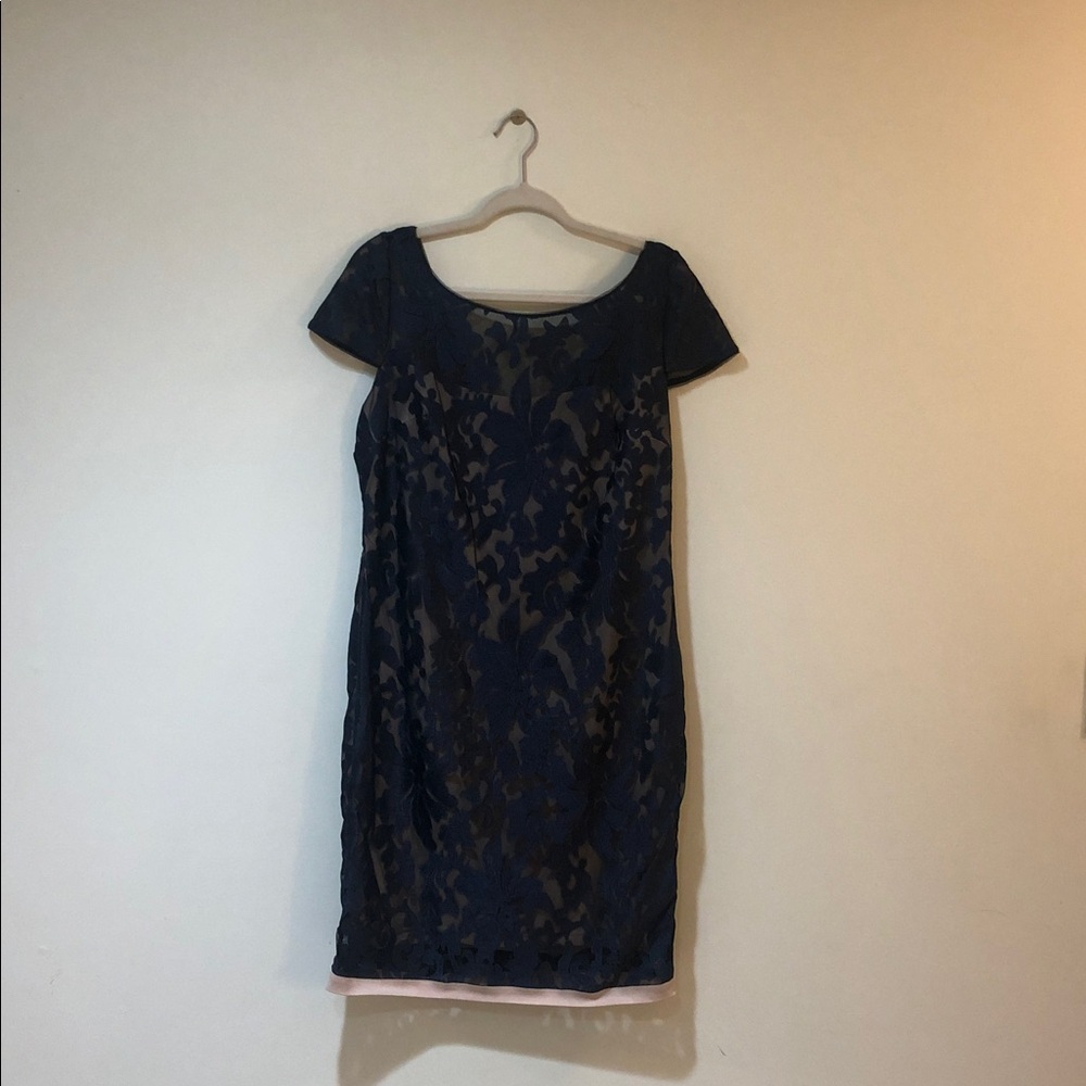 Calvin Klein Navy Blue Lace Dress